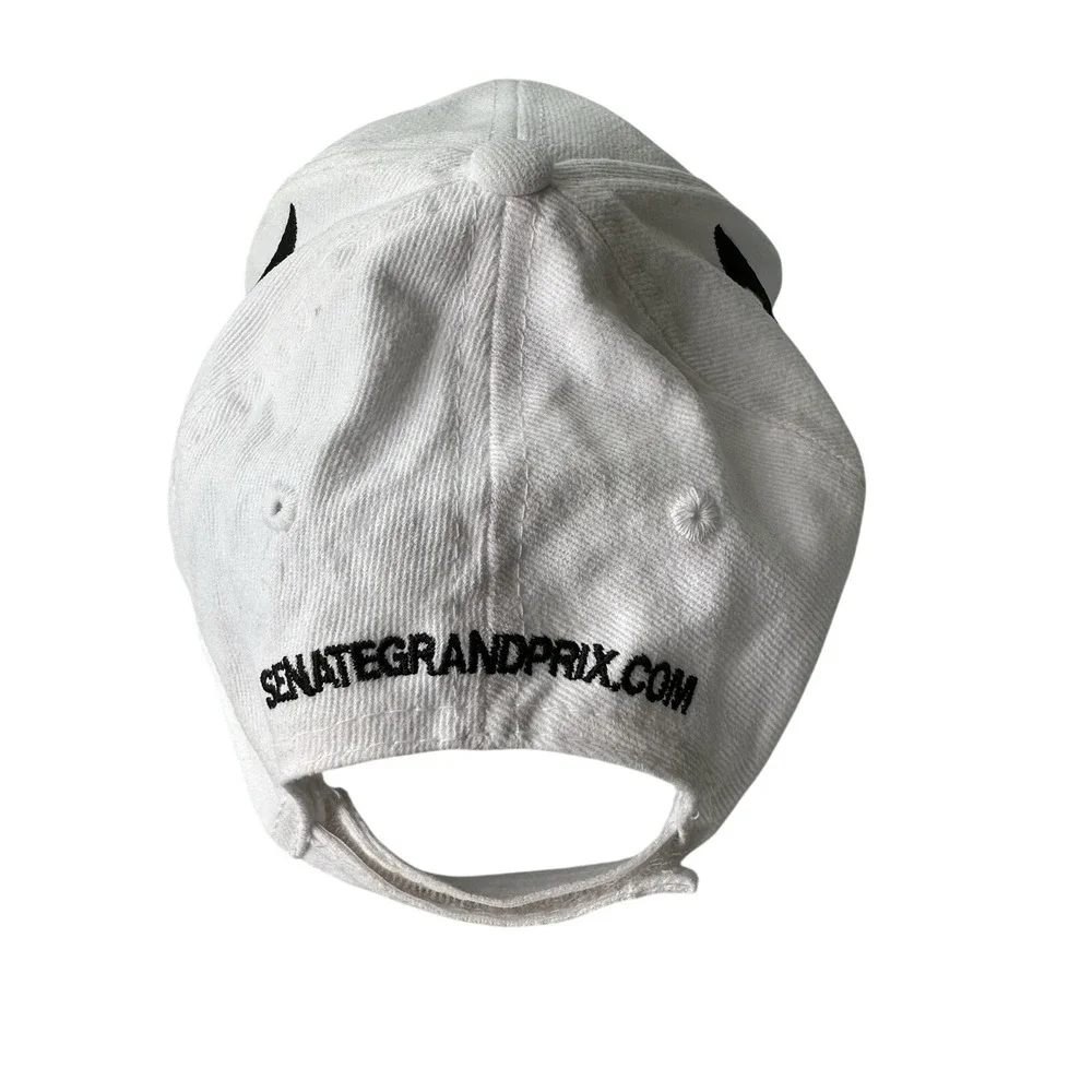 Senate Grand Prix Monaco Grand Prix Racing Hat White Checkered Adjustable‎ Cap